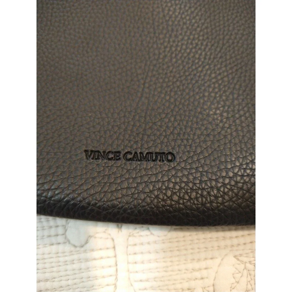 Vince Camuto Tote Bag Soft Vegan Pebble Leather Black And Grey Bag, Laptop Bag